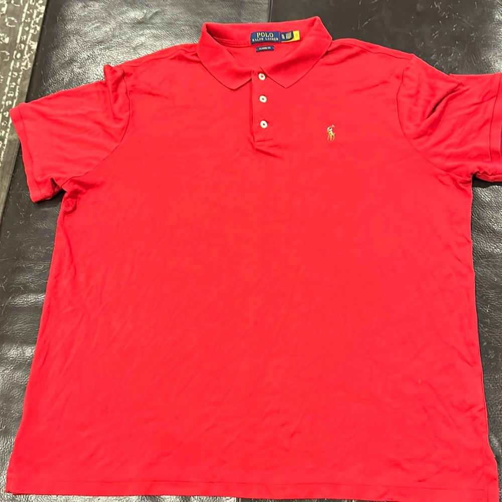 Men’s red Ralph Lauren polo classic fit